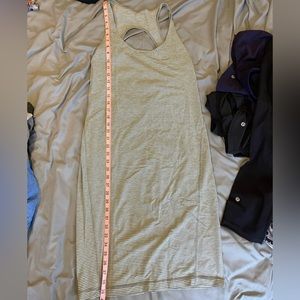 Lululemon Go For It Dress * hyper stripe heathered medium grey ghost*